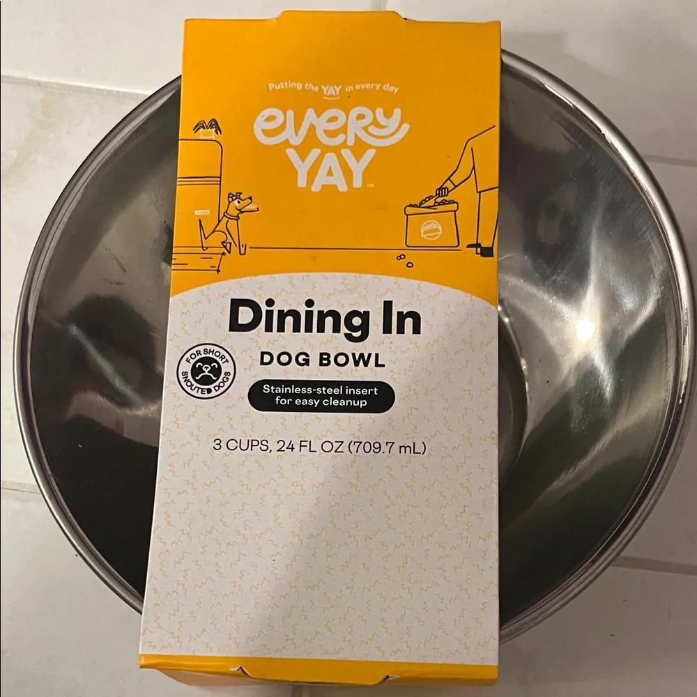 Stainless Steel Dog Bowl - Silver